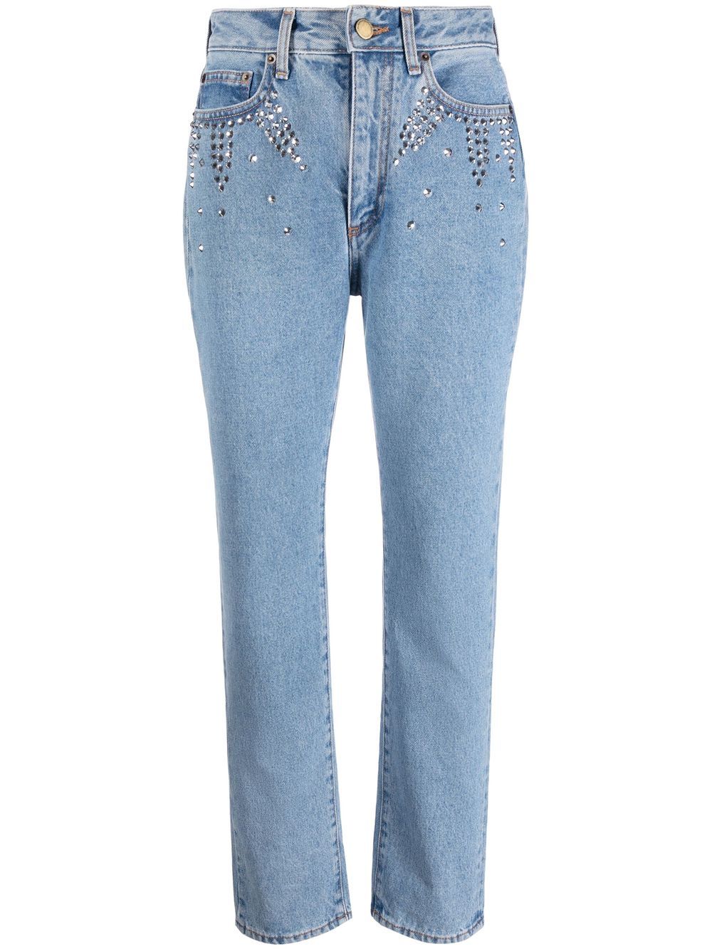 Crystal embellished jeans-women - ALESSANDRA RICH